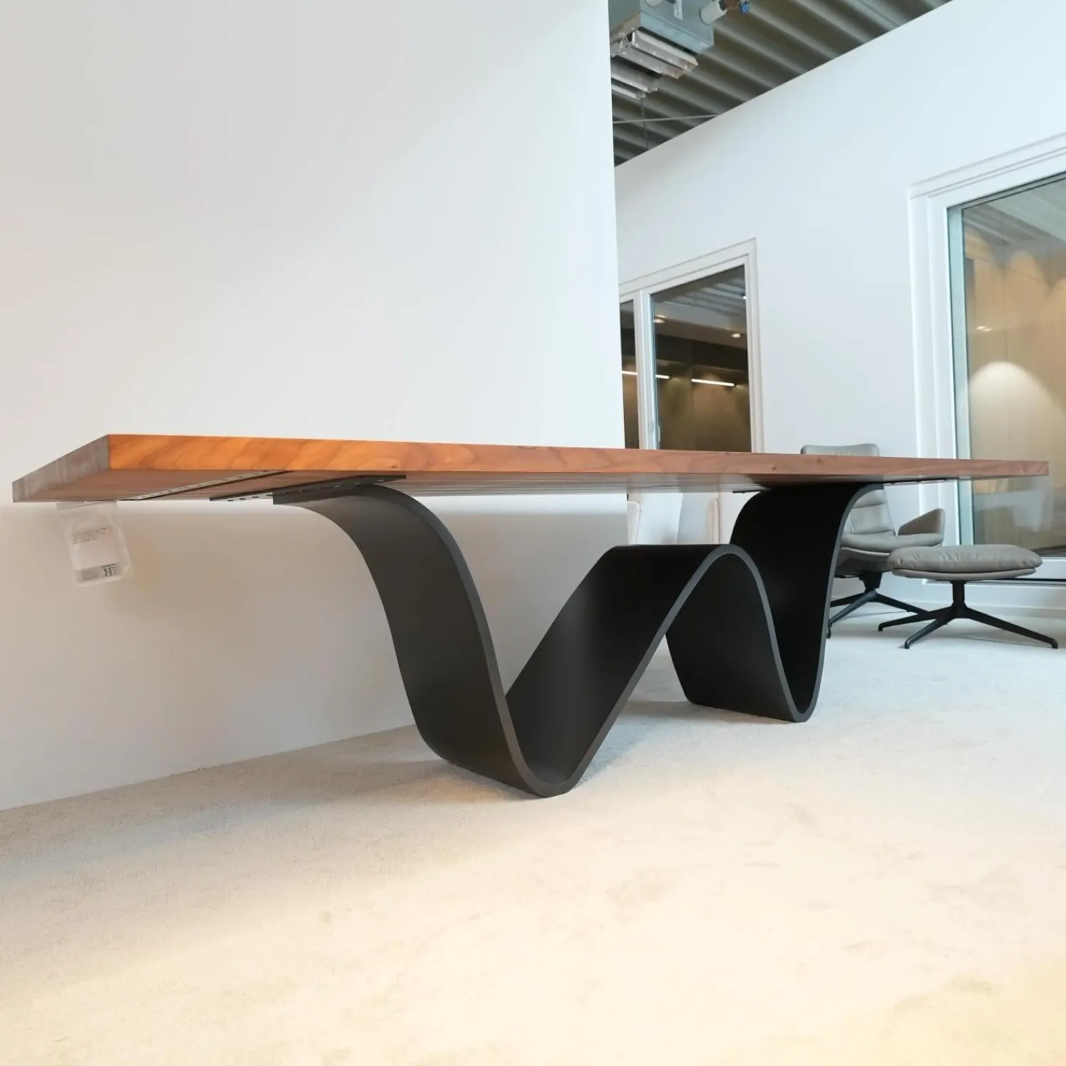 Riva1920 Esstische|Tisch Bree E Onda 3 Platte Nußbaum Ohne Knoten Geölt Gestell Irondust Lackiert