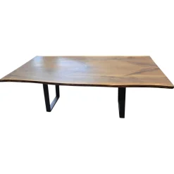 Scholtissek Esstische|Tisch Butterfly Europäischer Nussbaum Äste Mit Harz Ausgegossen Feste Platte Kufe Schräggestellt Schwarz