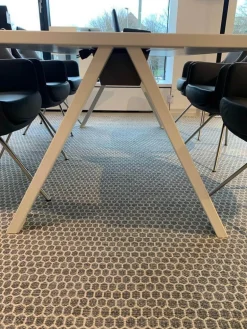 Arper Schreibtische & Sekretäre|Tisch Cross Platte Stahl Weiß Matt Gestell Bianco Opaco