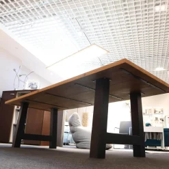 Modena Esstische|Tisch Elvis Platte Eiche Mit Gerader Kante Gestell Schwarz Matt Lackiert