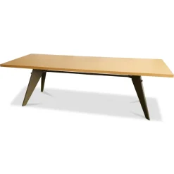 Vitra Esstische|Tisch EM Table Eiche Furnier Natur Gestell Pulverbeschichtet Coffé