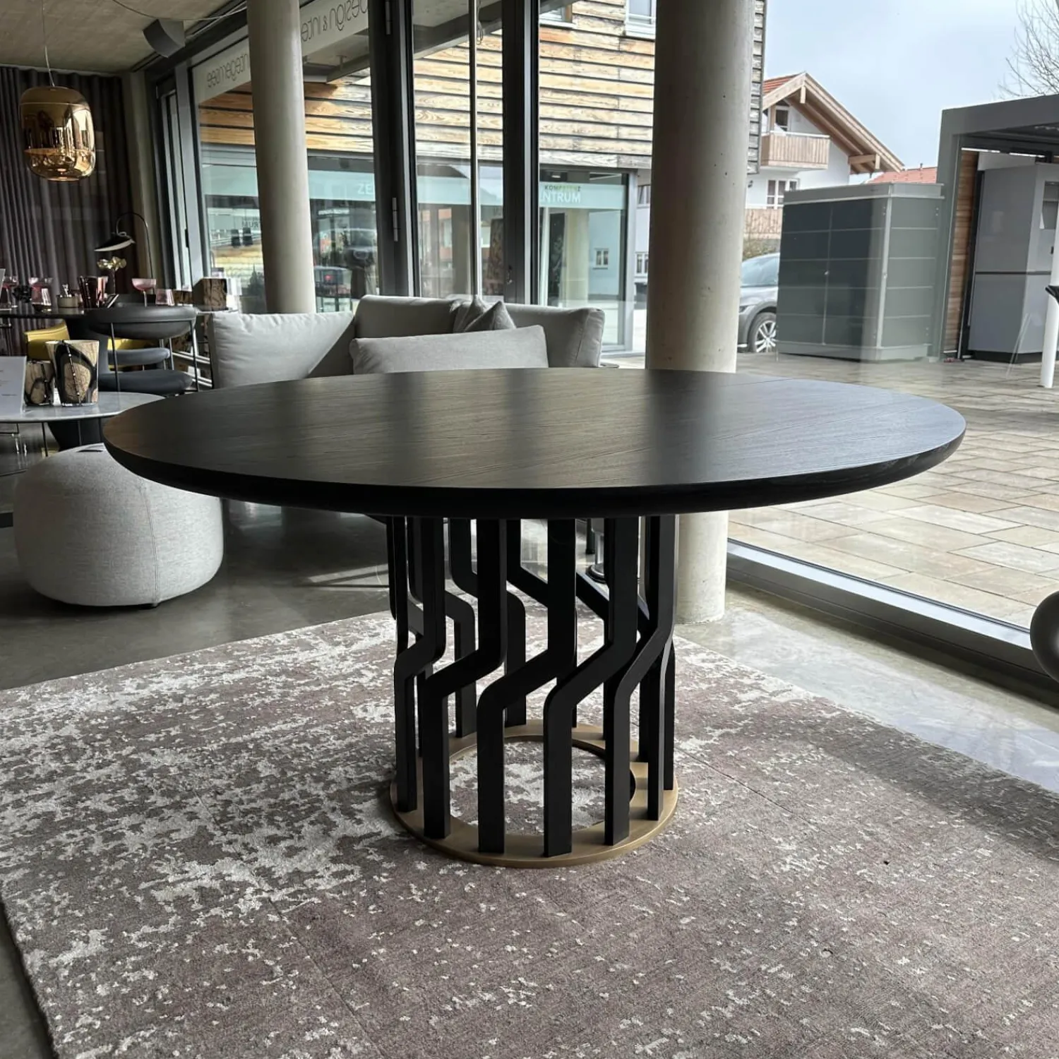 Potocco Esstische|Tisch Intreccio 950 TC1 Esche Schwarz Gebeizt