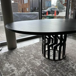 Potocco Esstische|Tisch Intreccio 950 TC1 Esche Schwarz Gebeizt