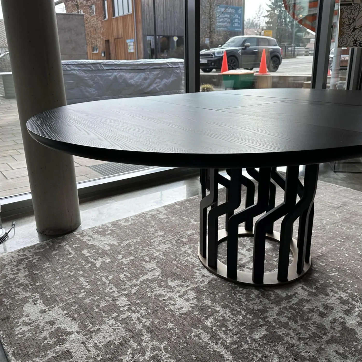 Potocco Esstische|Tisch Intreccio 950 TC1 Esche Schwarz Gebeizt