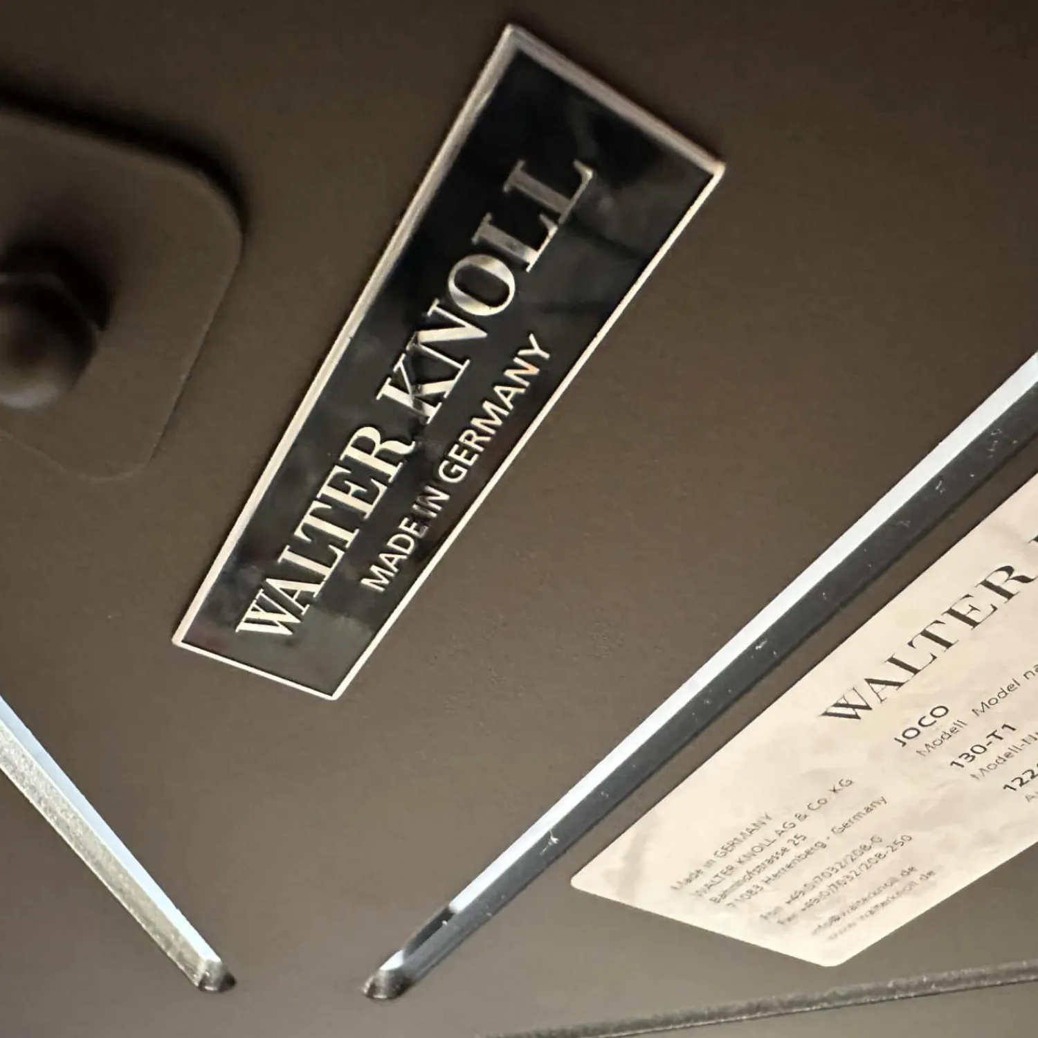 Walter Knoll Beistelltische|Tisch Joco 130 T1 Matt Pulverbeschichtet Bronze Mit Kunststoffgleitern