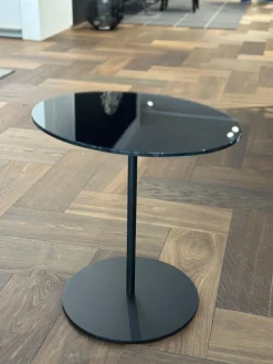 Bielefelder Werkstätten Couchtische|Tisch Kelly T 116 100 Platte Glas Schwarz Lackiert Gestell Metall Schwarz Matt Pulverbeschichtet