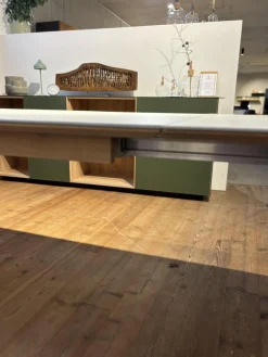 Scholtissek Esstische|Tisch Kera 4 Platte Keramik Shilin Slate Finish Holzrahmen Gestell Knorrige Eiche Puro Geölt