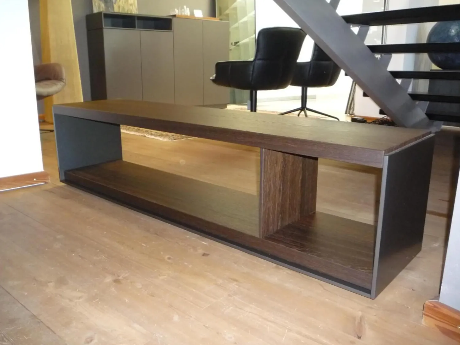 B&B Italia Konsolen|Tisch Konsole Sideboard Surface TSF 150 A Räuchereiche Nickel Bronze Lackiert