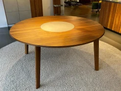 Team 7 Esstische|Tisch Miro Nussbaum Natur Geölt Drehteller Keramik Phedra Grau