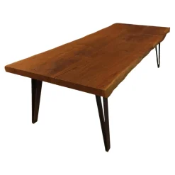 ASCO Esstische|Tisch Nightingale Platte Eiche Massiv Gebürstet Und Geölt Gestell Metallfüße Aus Stahl