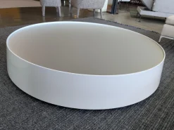 B&B Italia Couchtische|Tisch Planck 1322L Perlweiß Lack Glänzend