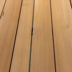 Janua Esstische|Tisch S600 Outdoor Akazie Gebürstet Roh Braun Gestell Edelstahl Pulverbeschichtet Schiefergrau Schwarz