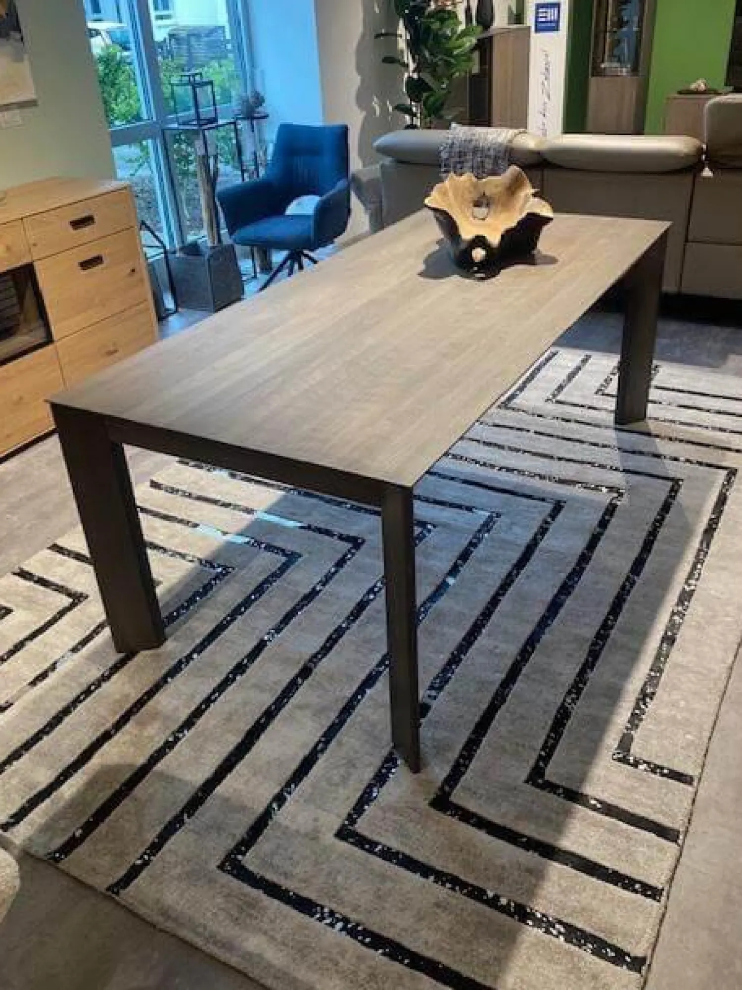 Natura Esstische|Tisch Saratoga Buche Massiv Silbergrau Geölt Mit Auszug