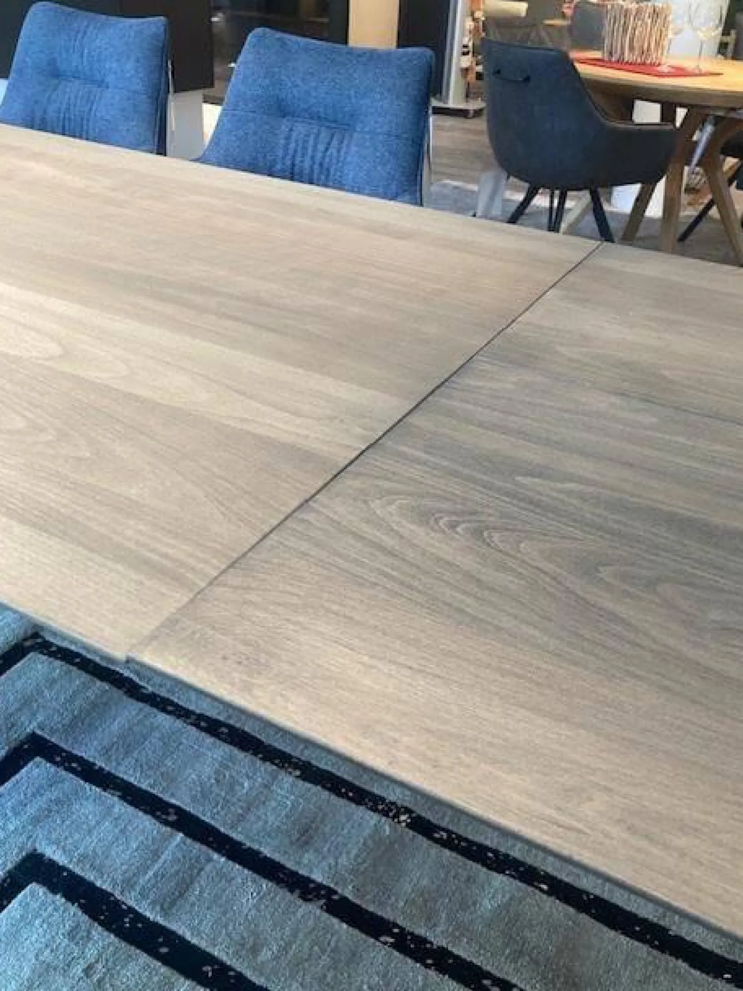 Natura Esstische|Tisch Saratoga Buche Massiv Silbergrau Geölt Mit Auszug