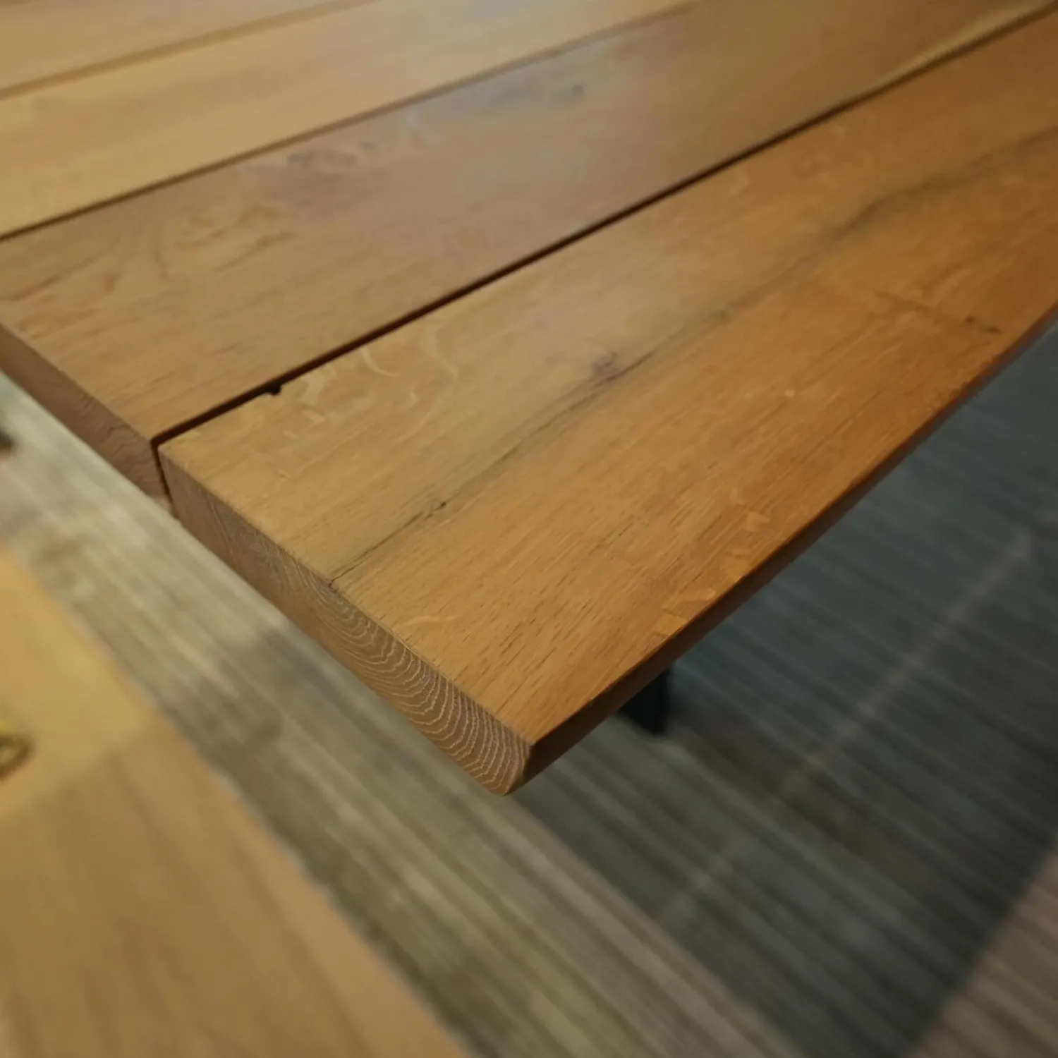 Riva1920 Esstische|Tisch Sky Natura Holz Briccola Gewachst Wangengestell Eisen In Rautenform Irondust Schwarz