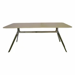 Renz Schreibtische & Sekretäre|Esstische|Tisch Star Eiche Hell Gebeizt Gestell Verchromt