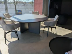 B&B Italia Esstische|Tisch Tobi-Ishi MDF Stahlgrau Lack Satiniert