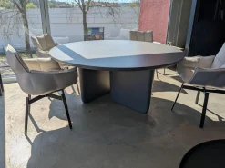 B&B Italia Esstische|Tisch Tobi-Ishi MDF Stahlgrau Lack Satiniert