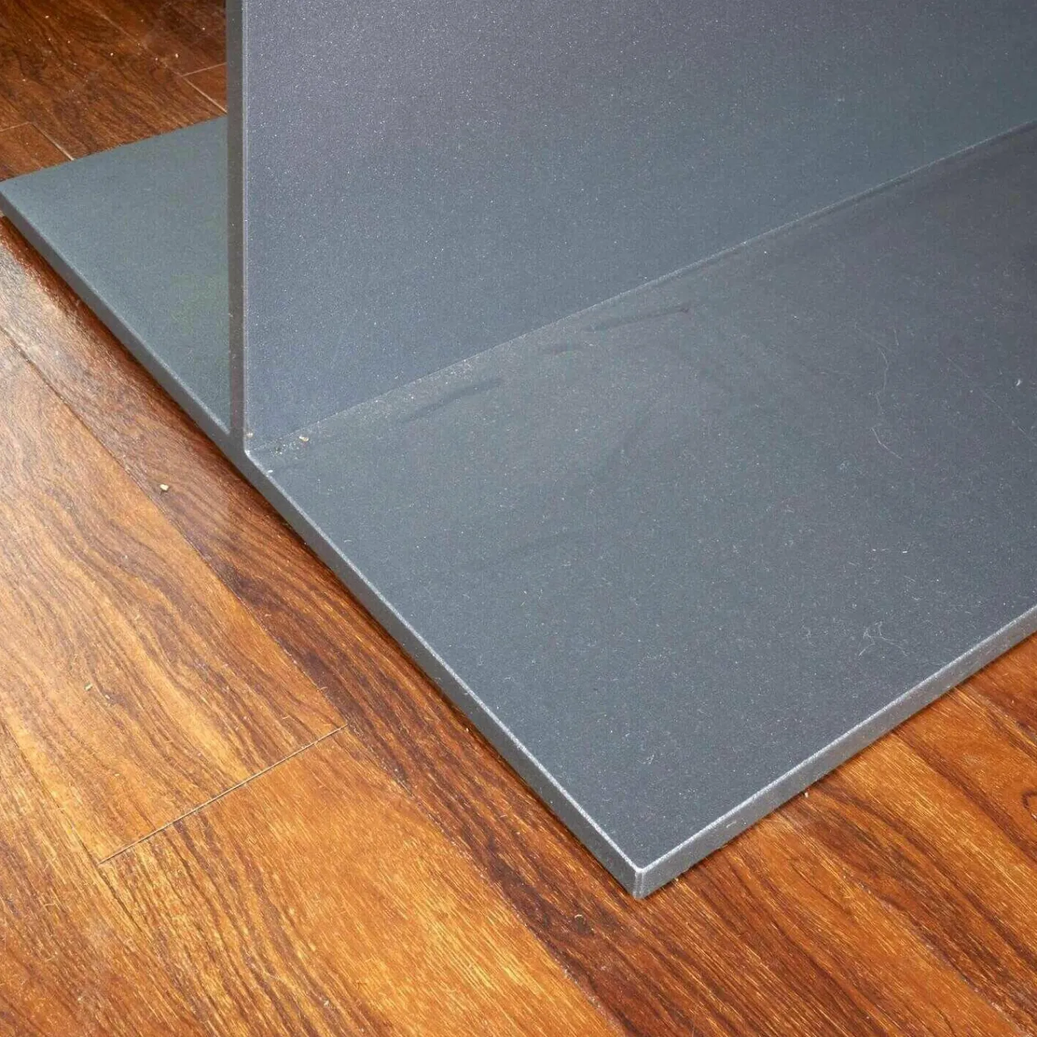 ASCO Esstische|Tisch T-Table Eiche Massiv Natur Geölt Stahlfuß Dunkelgrau Pulverbeschichtet