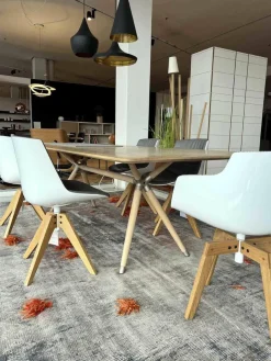 Zoom by Mobimex Esstische|Tisch X2 Esche Ohne Braunkern Brettverleimt Natur Geseift