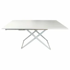 Fast Gartentische|Tisch Zebra Up&Down Höhen Aluminium Lackiert Weiss