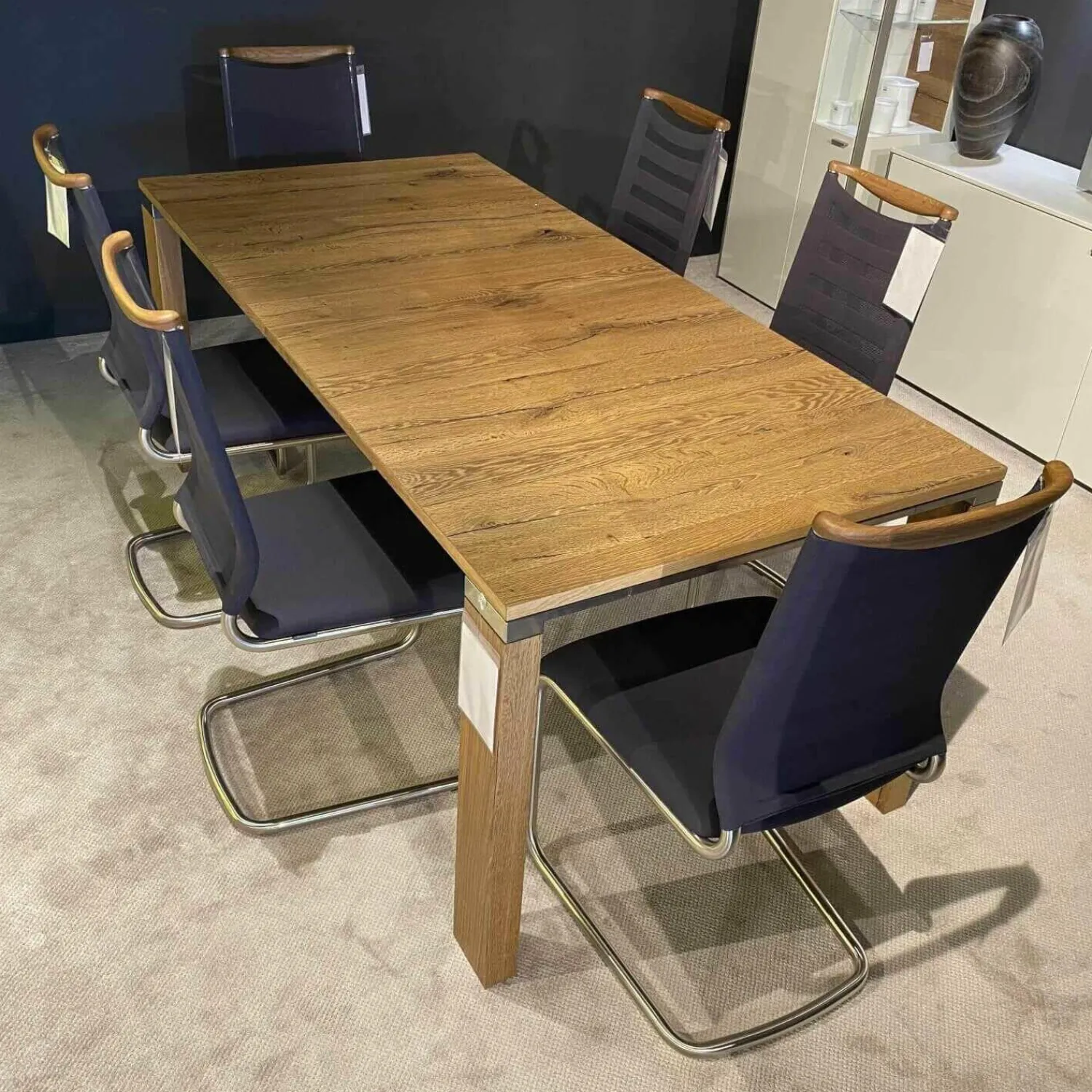 Venjakob Essgruppen|Tischgruppe Esstisch Multiflex Eiche Anziano Stuhl Lilli Tritex Basalt