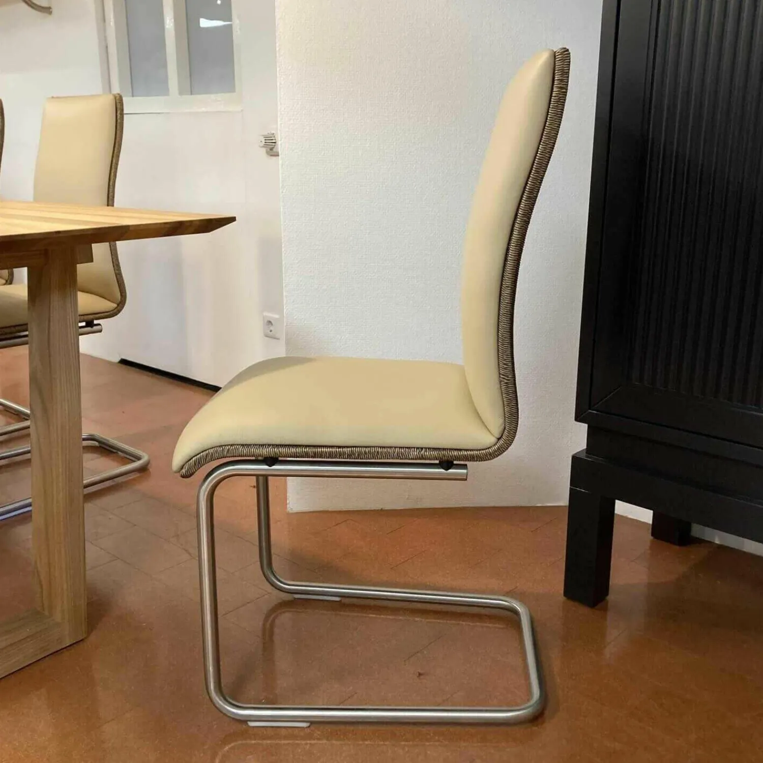 Pönnighaus Essgruppen|Tischgruppe Veneto Rüster Geölt Tisch Ausklappbar mit Bank und 3 Stühlen