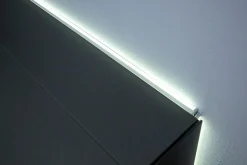 Spectral Smart Furniture Wohnwände & Tv-Lowboards|TV Board Ameno Colour Glas Granit Schwarz Grau Und Akustikstoff Fronten Mit Indirekte Beleuchtung Inklusive Medienpaket