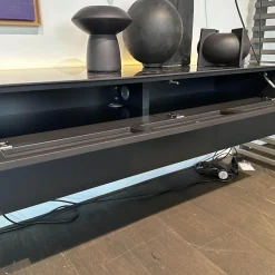 Sudbrock Wohnwände & Tv-Lowboards|Tv Lowboard Cubo Glattlack Cosmos 436 Anthrazit Abdeckplatte Keramik Marmor Schwarz 015 Mit Beleuchtung Ohne Dekoration Ohne Leuchte