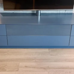 Kettnaker Wohnwände & Tv-Lowboards|Tv-Element Soma Lack Matt Stahlblau Inklusive Klappen Und Schubkästen