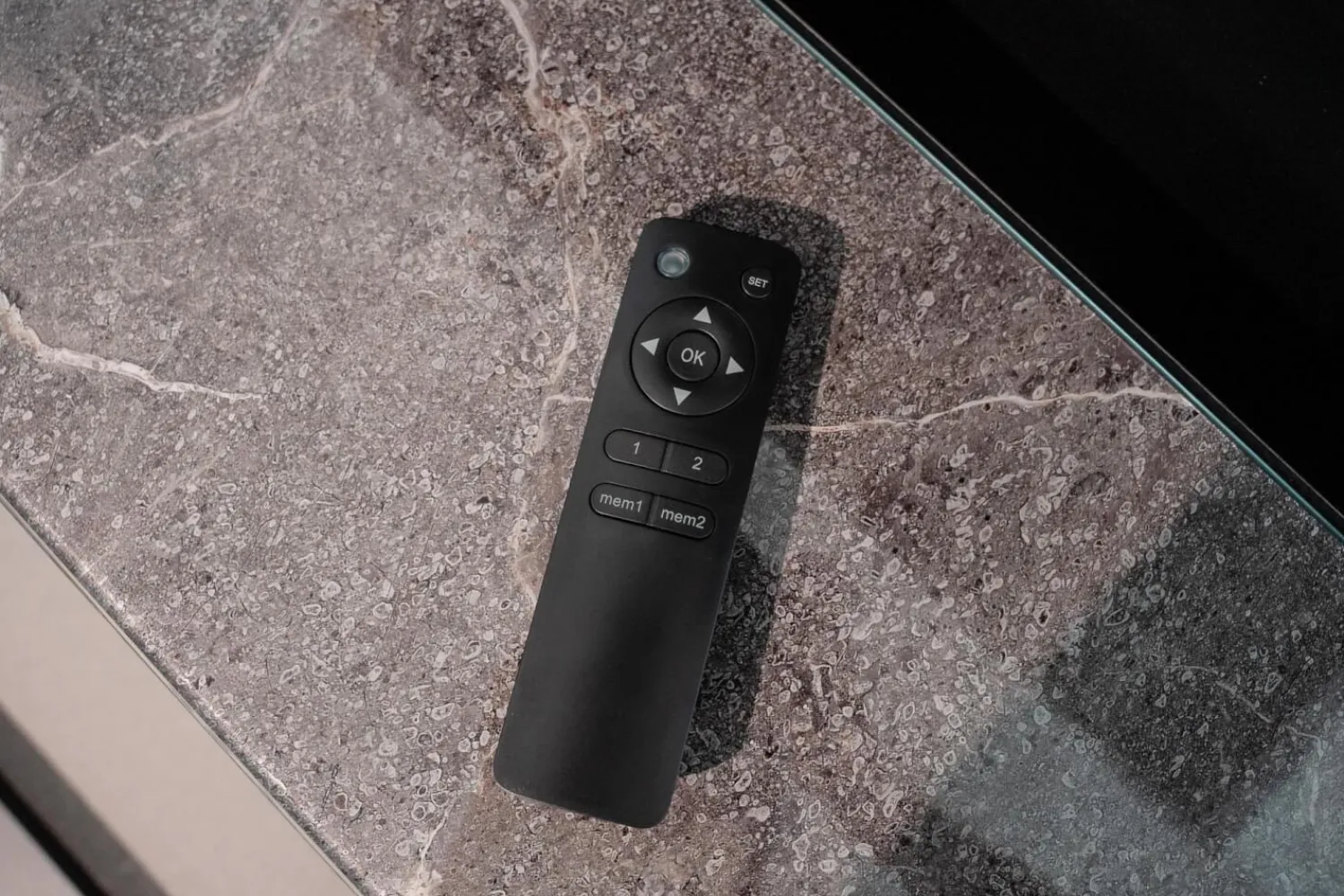 Spectral Smart Furniture Vitrinen & Highboards|TV-Highboard JSL TV-Lift JSL1304-PE Pebble Abdeckplatte Glas