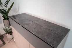 Spectral Smart Furniture Vitrinen & Highboards|TV-Highboard JSL TV-Lift JSL1304-PE Pebble Abdeckplatte Glas