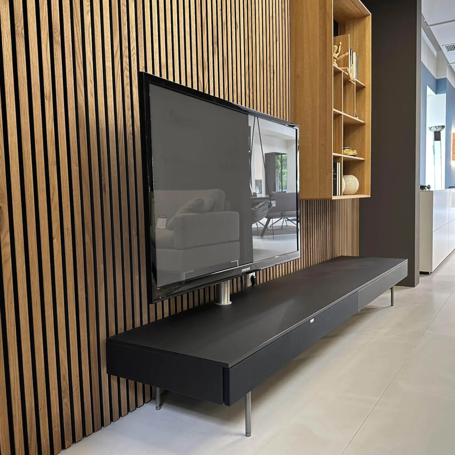 Spectral Smart Furniture Wohnwände & Tv-Lowboards|TV-Lowboard Next In BG Black Mit Deckplatte