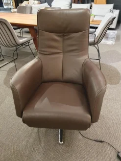 Sitting Vision Relaxsessel|TV-Sessel TW092 Small Leder Semira Chocolate Braun Sternfuß Aluminium Poliert Elektrisch Verstellbar