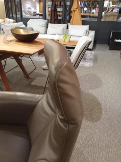 Sitting Vision Relaxsessel|TV-Sessel TW092 Small Leder Semira Chocolate Braun Sternfuß Aluminium Poliert Elektrisch Verstellbar