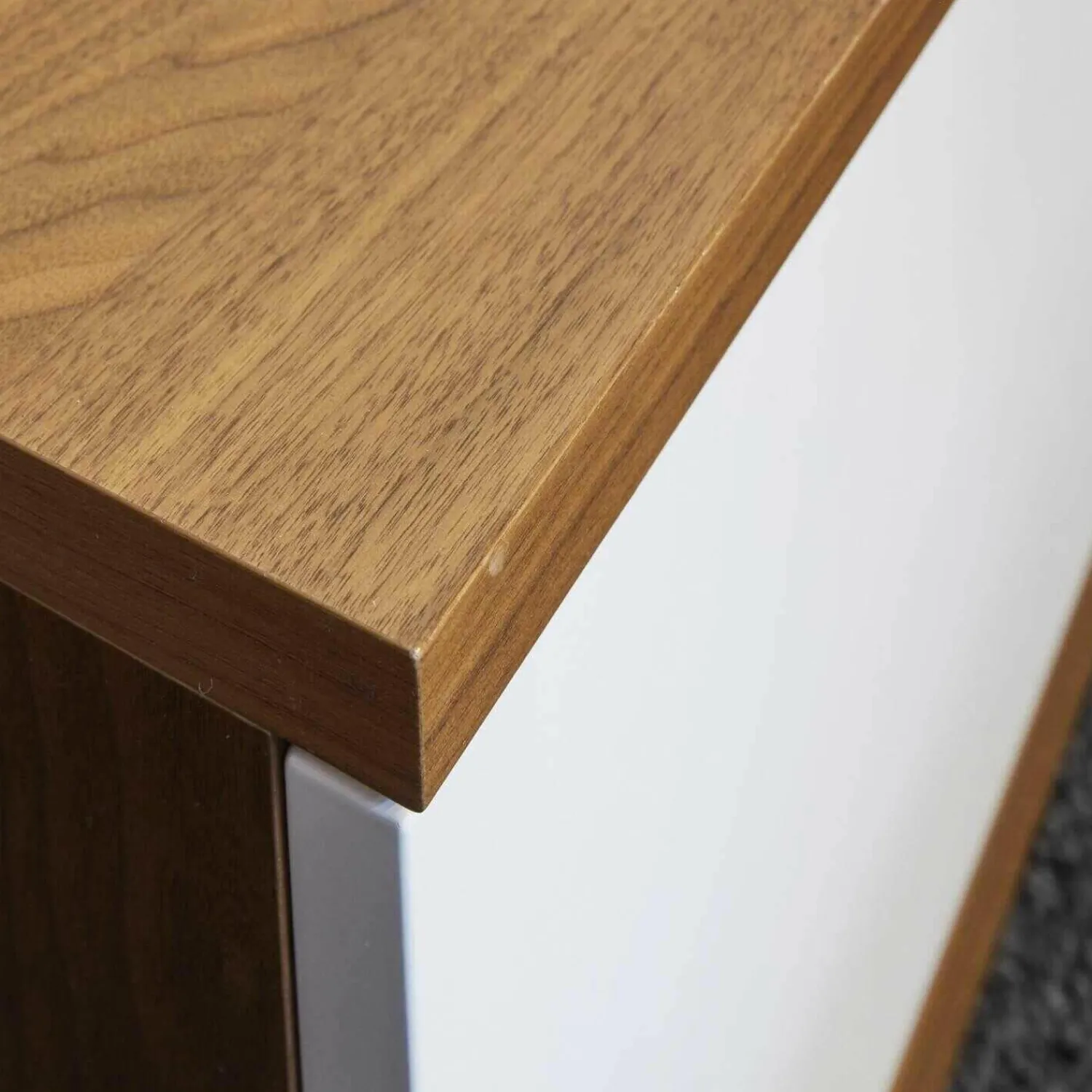 Planos Wohnwände & Tv-Lowboards|TV-Unterteil Finale Korpus Nussbaum Nova Front Hochglanz Lack Weiß