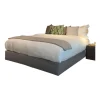Wittmann Boxspringbetten|Unterbett Boxspring Stoff Lode Hellgrau 3 Seitig Gepolstert ohne Matratze