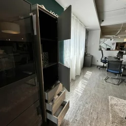 JOOP! Vitrinen & Highboards|Vitrine 71845 Glas Verspiegelt Kristallgrau Füße Metall Schwarz