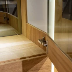 Venjakob Vitrinen & Highboards|Vitrine Barola Eiche Rustico Hell Geölt Gebürstet Furnier Mit Spiegelrückwand Und Beleuchtung