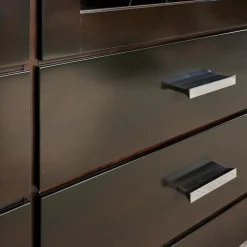 Form Exclusiv Vitrinen & Highboards|Vitrine Bordeaux Kirschbaum Nero Inklusive Beleuchtung, 4 Schubladen Und 6 Glasböden