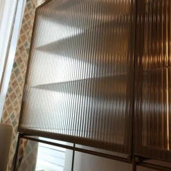 Ligne Roset Vitrinen & Highboards|Vitrine Canaletto Container Front Klarglas K7 Korpus Lack Tongrau Seidenmatt