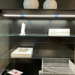 Interlübke Vitrinen & Highboards|Vitrine Cube Light Lack Matt Onyx Schwarz Klarglas Mit Beleuchtung