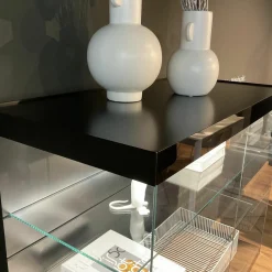 Interlübke Vitrinen & Highboards|Vitrine Cube Light Lack Matt Onyx Schwarz Klarglas Mit Beleuchtung