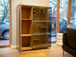 Team 7 Vitrinen & Highboards|Vitrine Filigno Eiche Natur Geölt Braun Rauchglas Mit Beleuchtung Und Fernbedienung