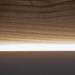 WK Wohnen Vitrinen & Highboards|Vitrine Lavato 440 Links Kernnussbaum Schiefergrau Inklusive Beleuchtung