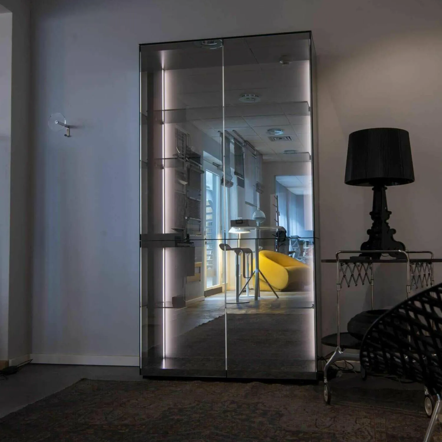 Kettnaker Vitrinen & Highboards|Vitrine Modular Soma Spiegelglas Beleuchtet