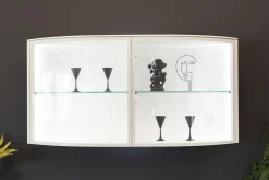 Hülsta Vitrinen & Highboards|Vitrine Navis Pure Weiß Lack mit Hängeelement