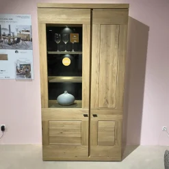 Venjakob Vitrinen & Highboards|Vitrine Next Level 3000 Wildeiche Hell Soft Gebürstet Geölt Mit LED Beleuchtung