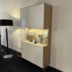 Pönnighaus Vitrinen & Highboards|Vitrine PÖ KT292 Massivholz 2 Türig Weiß Inkl Glaselementen