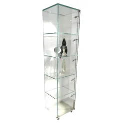 Dreieck Vitrinen & Highboards|Vitrine Solus Optiwhite Glas mit 5 fokussierbaren LED-Spots